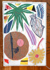 Handmade Card - Vintage Fabric Collage