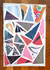 Handmade Card - Vintage Fabric Collage