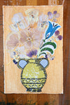 Handmade Card - Fabric Vase - Yellow