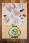 Handmade Card - Fabric Vase - Yellow